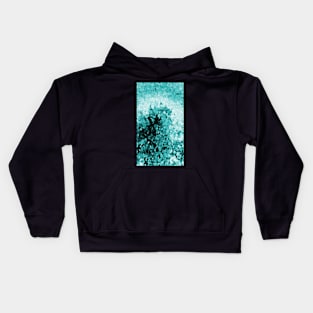 Blue Ice Winter Mosaic Kids Hoodie